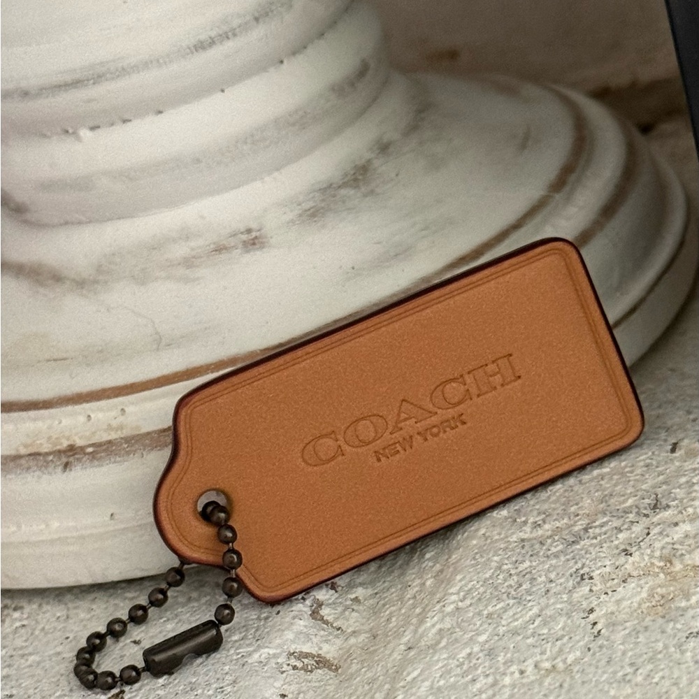 Coach Brown Leather Bag Tag